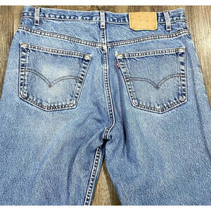 Vintage Levis 505 Jeans Red Tab Mens 40x30 Straight Blue Denim Made USA 90s READ